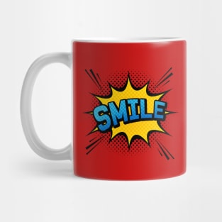 Smile - Comic Book Style Positive Message Gift Mug